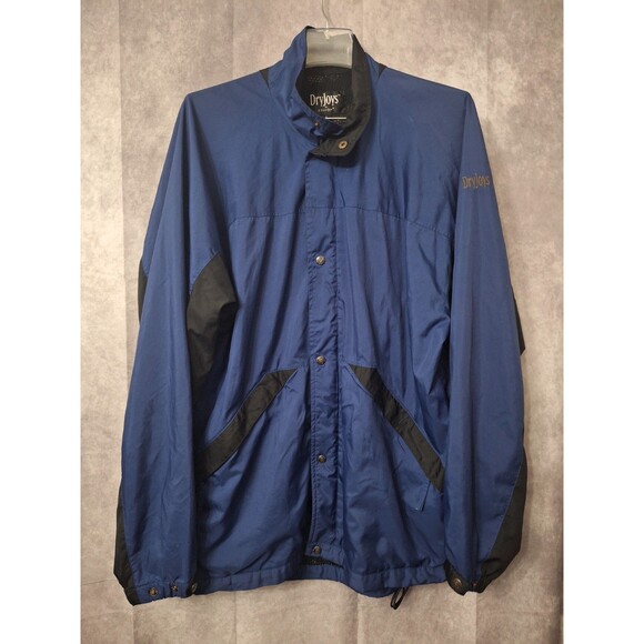 Footjoy Dryjoys Performance Light Jacket Men's Medium Blue Outdoor Moisture Wick - Picture 2 of 16